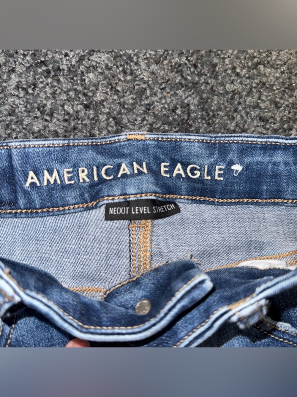 American Eagle Outfitters Distressed High-Rise Skinny Blue Denim Jeans - Picture 4 of 9